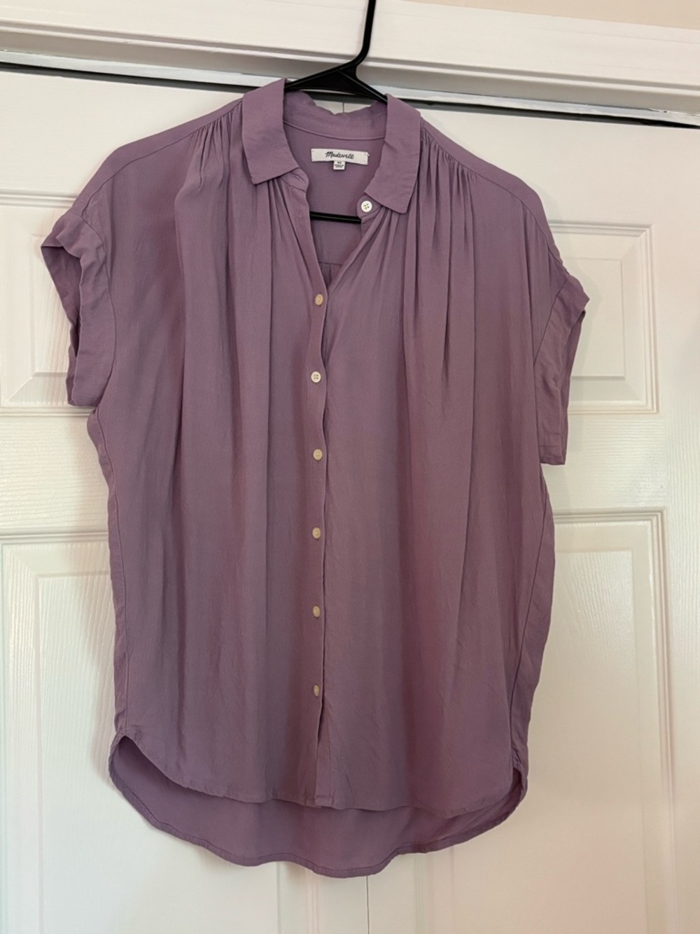 Madewell Drapey Central Shirt Purple XS